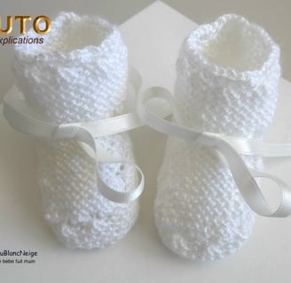 chaussons tricot bebe à tricoter