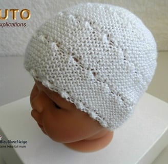 bonnet tuto tricot bebe patron 