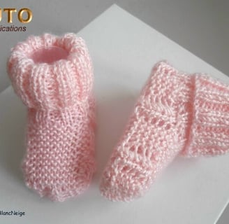 tuto chaussons layette à tricoter 
