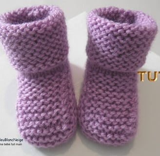 patron modèle chaussons à tricoter