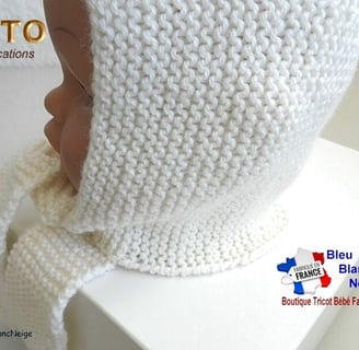 tuto patron pdf bonnet tricot bb cache-cou