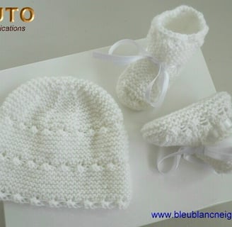 tuto bonnet et chaussons patron bleublancneige