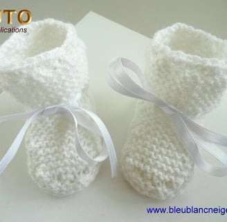 tuto bonnet et chaussons patron bleublancneige