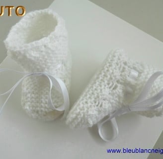 tuto bonnet et chaussons patron bleublancneige