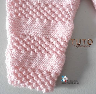 pantalon rose explication tricot bebe