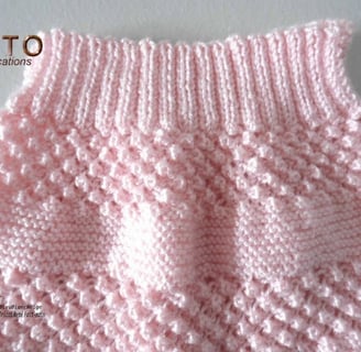 pantalon rose explication tricot bebe