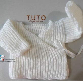 explications tricot bébé BRASSIÈRE facile