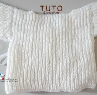 explications tricot bébé BRASSIÈRE facile