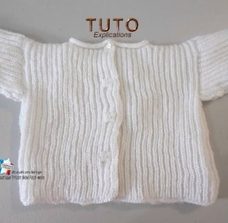 explications tricot bébé BRASSIÈRE facile