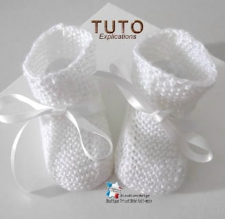 patron modèle chaussons à tricoter
