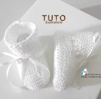 patron modèle chaussons à tricoter