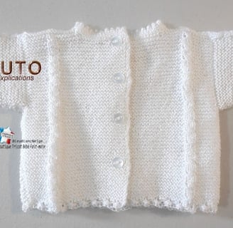 Ensemble bb à tricoter,  patron, layette tricot bébé