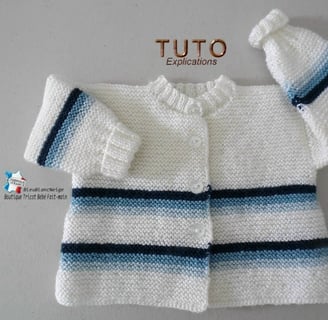 explications tricot bébé BRASSIÈRE facile