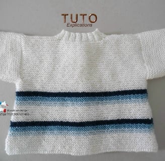 explications tricot bébé BRASSIÈRE facile