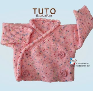 explications tricot bébé BRASSIÈRE facile