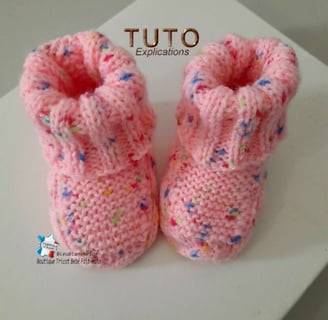 patron modèle chaussons à tricoter