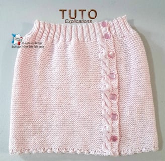 patron modèle JUPE à tricoter