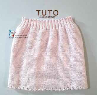 patron modèle jupe à tricoter