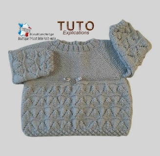 explications tricot bébé BRASSIÈRE facile