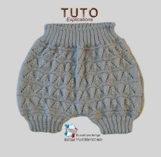 tuto layette bloomer tricot bébé