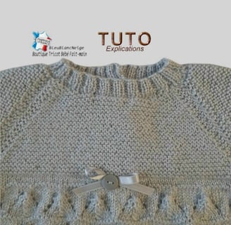 explications tricot bébé BRASSIÈRE facile