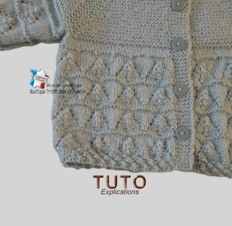 explications tricot bébé BRASSIÈRE facile