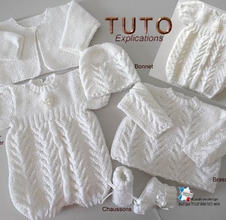 vêtements tricot bébé tuto layette à tricoter