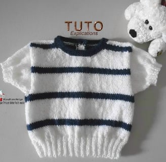 Modèle Marin tricot bébé à tricoter