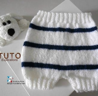 tuto layette bloomer tricot bébé