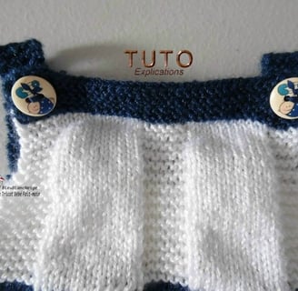 Salopette Marin tricot bébé à tricoter