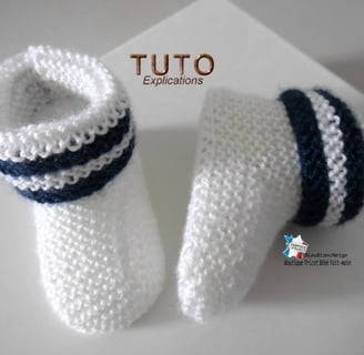Modèle Marin tricot bébé, layette bb à tricoter