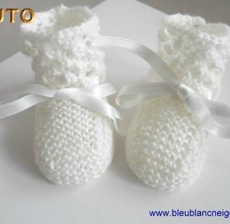patron modèle chaussons à tricoter