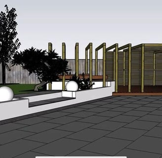 cad render of proposed garden