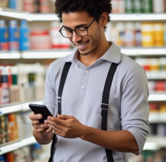 Reviewing products on a cellphone