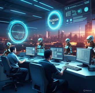 AI-powered digital marketing control center 2025 by Fluxion AI with automation, growth, and smart tools”