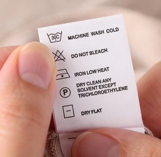 Rongzhiyue: Clothing label washing instructions