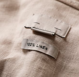 Rongzhiyue: 100% Linen label