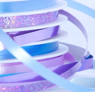 Rongzhiyue: sparkle ribbons for gift wrap