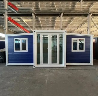Blue Expandable Container House