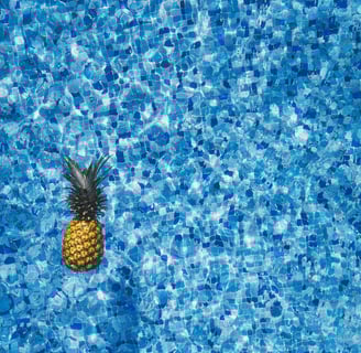 ananas dans la piscine