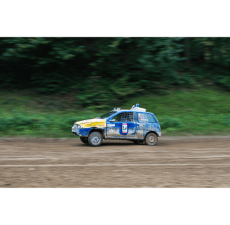 Gara di rally, macchina da rally, fiat punto