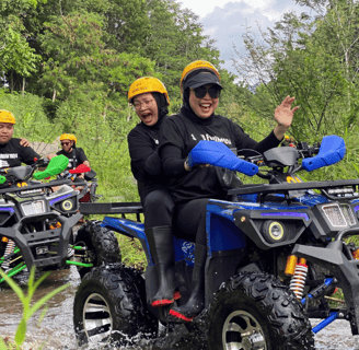 ATV Kaliurang merapi melintasi sungai kalikuning jogja