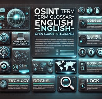A digital depiction of an OSINT terms glossary