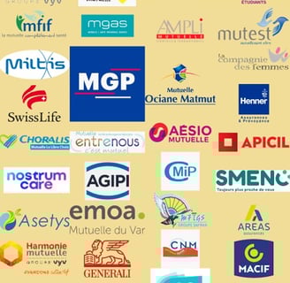 Les logos des mutuelles qui remboursent les séances individuelles de sophrologie
