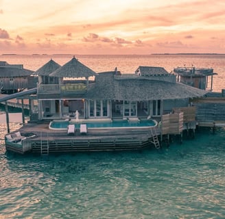 Soneva Jani exterior sunset