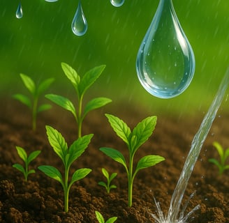 GOTES D'AIGUA SOBRE PLANTES