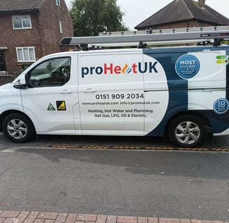 company van with signage