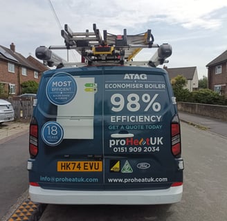 company van with signage