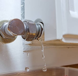 leaking radiator valve and pipework