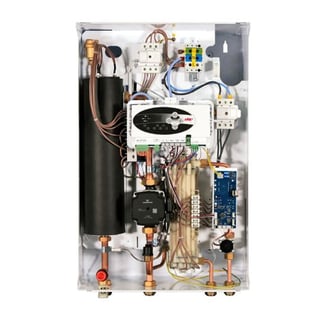 Internal view of electric boiler
